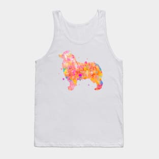 Australian Shepherd Dog Watercolor Painting 3 Tank Top